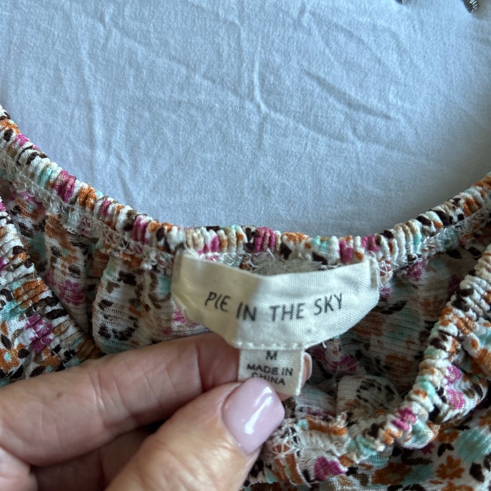 Floral Ruffle Off-Shoulder Blouse - Multi - Picture 4 of 5